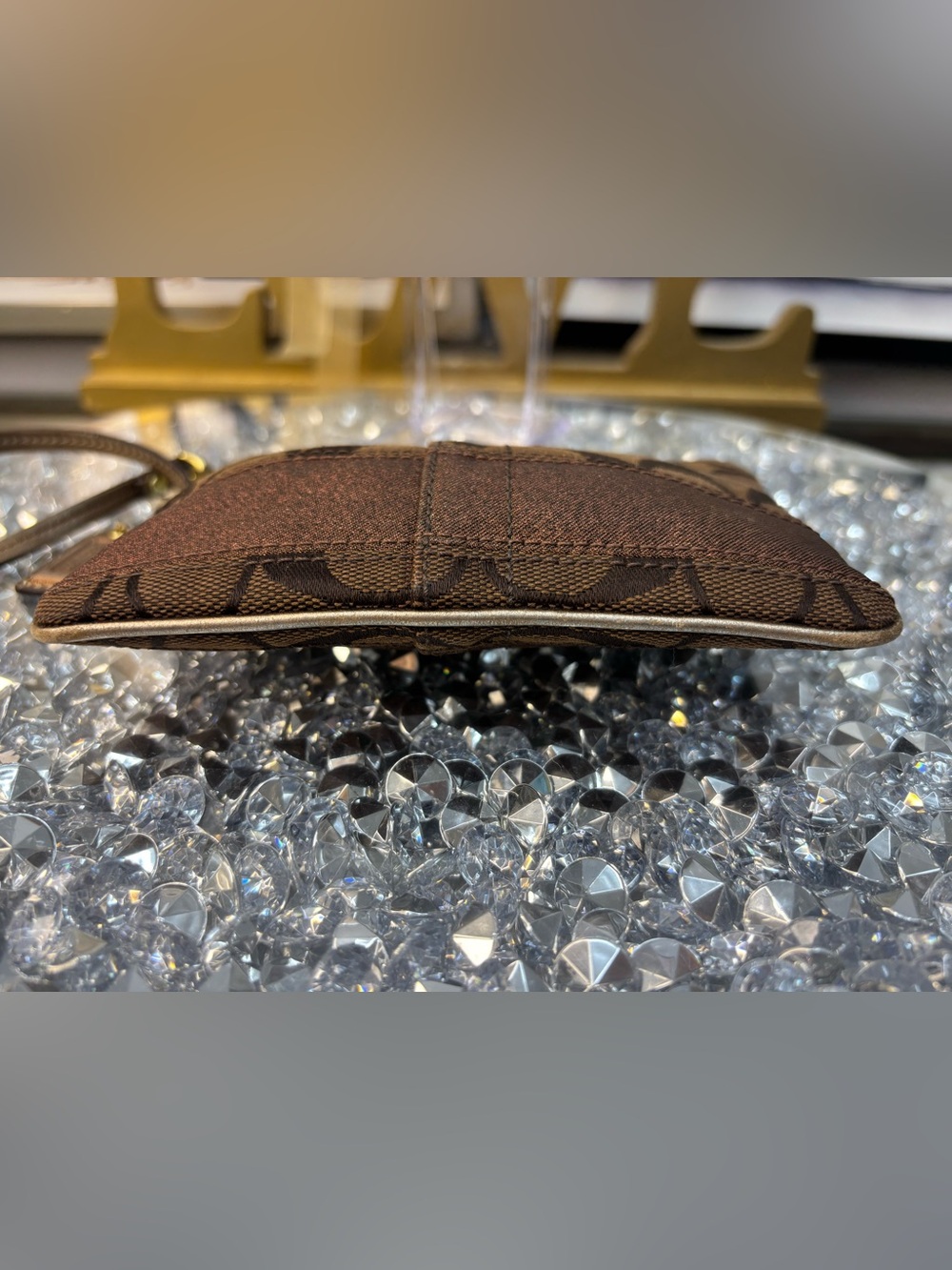 Coach y2k legacy Signature Shimmer Stripe Wristlet EUC - Picture 9 of 12